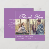 Lavendel Foto Bruiloft Dankkaarten Kaart (Voorkant / Achterkant)