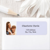 Lavendel foto bruiloft retour adres etiket (Insitu)