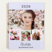 Lavendel foto collage afspraken 2025 planner (Voorkant)