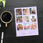 Lavendel foto collage monogram modern dagboek notitieboek