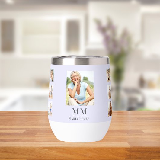 Lavendel foto collage monogram naam