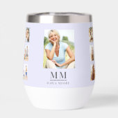 Lavendel foto collage monogram naam (Achterkant)