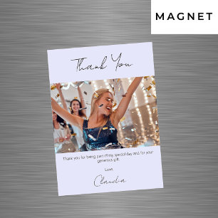 Lavendel foto dank u magneet kaart