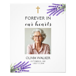 Lavendel Fotobegrafenis Welkomstbord Foto Afdruk