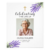 Lavendel Fotobegrafenis Welkomstbord Foto Afdruk (Voorkant)