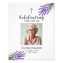 Lavendel Fotobegrafenis Welkomstbord Foto Afdruk