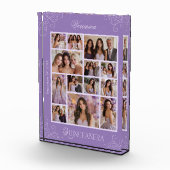 Lavendel Fotocollage Keepsake Quinceanera Fotoblokken (Rechts)