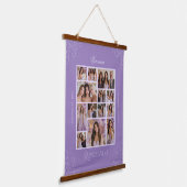 Lavendel Fotocollage Keepsake Quinceanera Hangend Wandkleed (Gebogen)