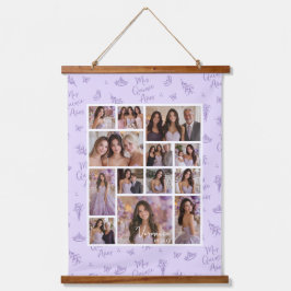 Lavendel Fotocollage Keepsake Quinceanera Hangend Wandkleed