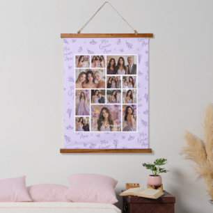 Lavendel Fotocollage Keepsake Quinceanera Hangend Wandkleed