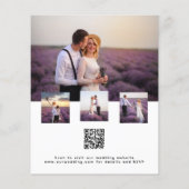 Lavendel fotocollage QR RSVP budget bruiloft (Achterkant)