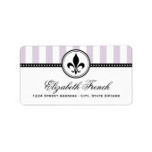 Lavendel Franse Fleur De Lis Retouradres Etiket (Voorkant)