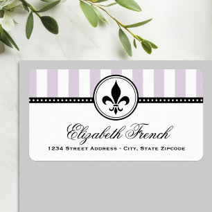 Lavendel Franse Fleur De Lis Retouradres Etiket