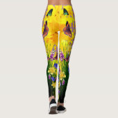 Lavendel Fun Butterfly Springtime Bloemen Leggings (Achterkant)