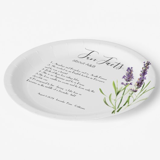  lavendel - Fun Facts Papieren Bordje (Gekanteld)