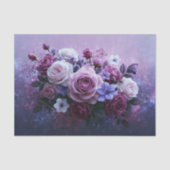 Lavendel Galaxy Roos Boeket Decoupage Tissuepapier (Voorkant)