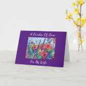 Lavendel Garden of Love Verjaardag voor mijn vrouw Kaart (Gele Bloem)