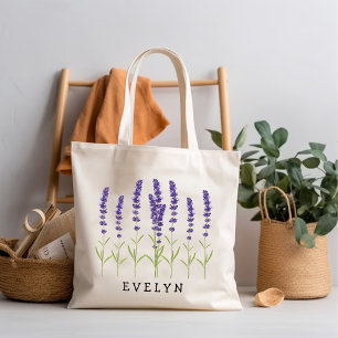 Lavendel Geboortemaand bloem / Moeder Verjaardag Tote Bag