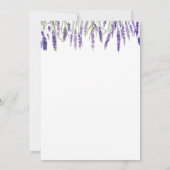 Lavendel gecombineerd Baby shower en Vrijgezellenf Kaart (Achterkant)