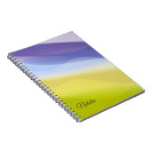 Lavendel geel minimale naam Spiral Photo Notitiebo Notitieboek (Rechterzijde)