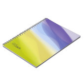 Lavendel geel minimale naam Spiral Photo Notitiebo Notitieboek (Linkerzijde)