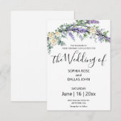 Lavendel Geel Rose Eucalyptus elegant bloemenversi Kaart (Voorkant / Achterkant)