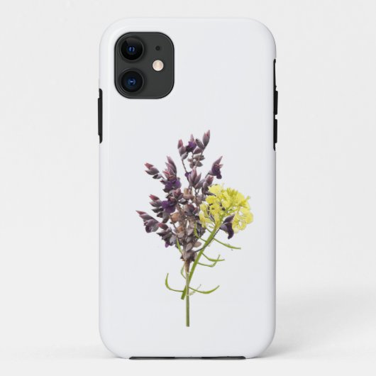 Lavendel & Geel Wildflower Botanisch Ontwerp Case-Mate iPhone Case (Achterkant)