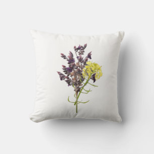 Lavendel & Geel Wildflower Botanisch Ontwerp Kussen