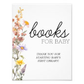 Lavendel Geel Wildflowers Boeken voor Baby Sign Foto Afdruk (Voorkant)