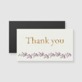 Lavendel gekocht met Elegant Gold Script Bedankt (Voorkant / Achterkant)