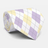 Lavendel & Gele Argyle stropdas (Opgerold)