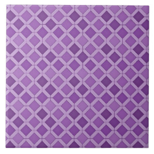 Lavendel geometrisch patroon tegeltje