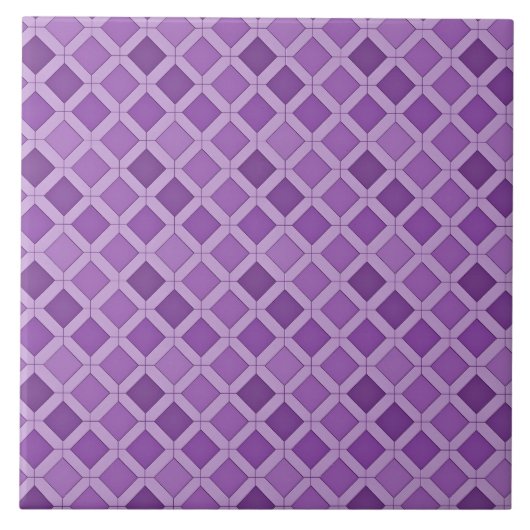 Lavendel geometrisch patroon tegeltje (Voorkant)