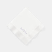 Lavendel gepersonaliseerde bruiloft bedacht servet (Hoek)