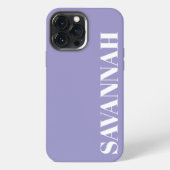 Lavendel gepersonaliseerde naam eenvoudig  iPhone hoesje (Achterkant)
