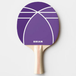 Lavendel gepersonaliseerde pingpongbat met naam tafeltennisbatje