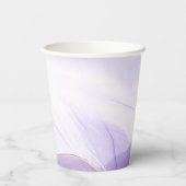 Lavendel gepersonaliseerde Waterverf bruiloft Papieren Bekers (Achterkant)