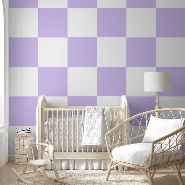 Lavendel geruit behang (Kinderen)