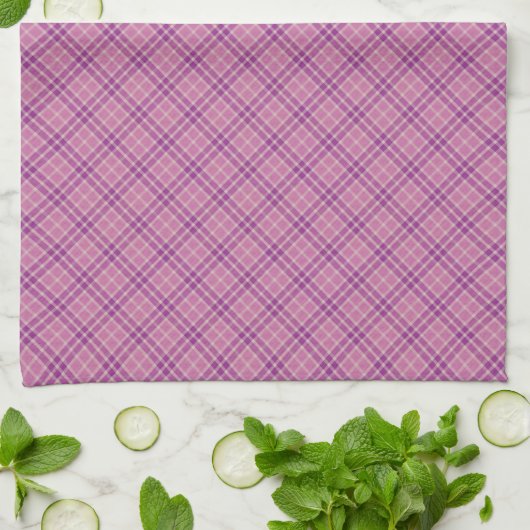 Lavendel geruite patroon handdoek (Gevouwen)