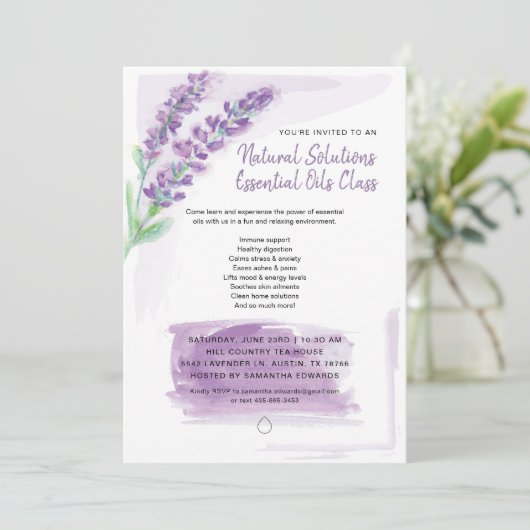 Lavendel Geschenk der Erde Etherische Oliën Kaart (Staand voorkant)