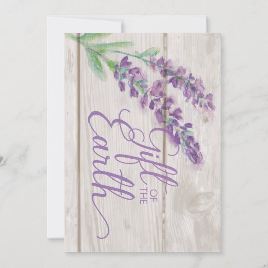 Lavendel Geschenk van de Aarde Etherische Oliën Kaart (Achterkant)