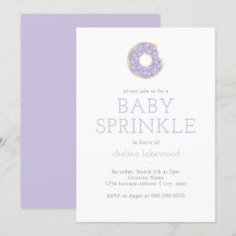 Lavendel Geslachtsneutrale Baby Sprinkle Invitatio Kaart