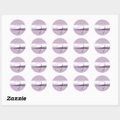 Lavendel gestippeld Zwitsers Save the Date Sticker (Vel)