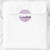 Lavendel gestippeld Zwitsers Save the Date Sticker (Tas)