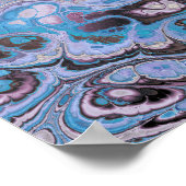 Lavendel Getijde Marmer Abstract Poster (Hoek)