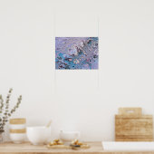 Lavendel Getijde Marmer Abstract Poster (Keuken)
