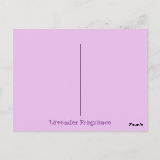 Lavendel geur briefkaart (Achterkant)