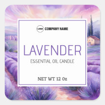 Lavendel geur kaars label Sticker