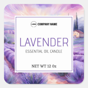 Lavendel geur kaars label Sticker