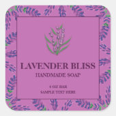 Lavendel geur zeep label Sticker (Voorkant)